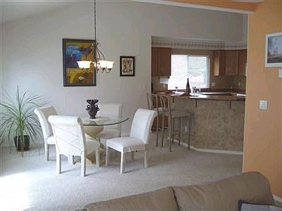 Dining room-high ceiling