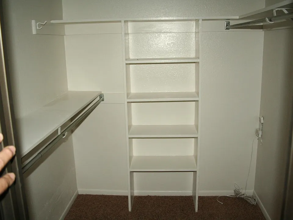 Large walk-in master bedroom closet