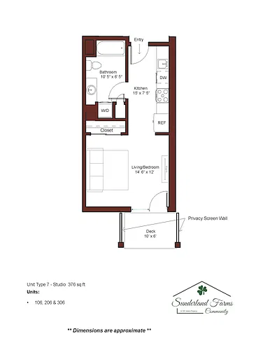 Floor plan 121 Shea Drive at Sunderland Farms