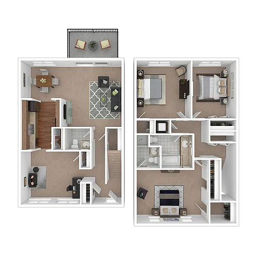 Floor plan C2 Brockton Woods Townhome