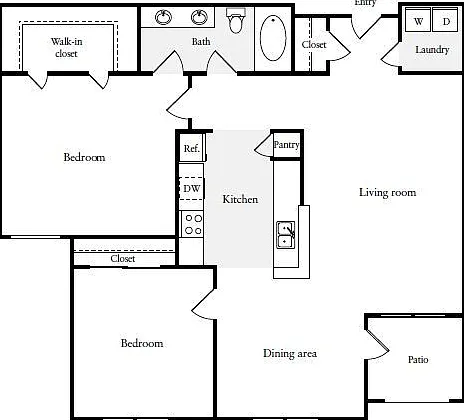 Plaza at Westchase - B1 - 1 Beds - 1 Baths - 932 Sq. ft.