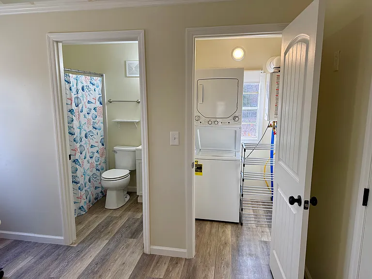 Bathroom and laundry room access from bedroom