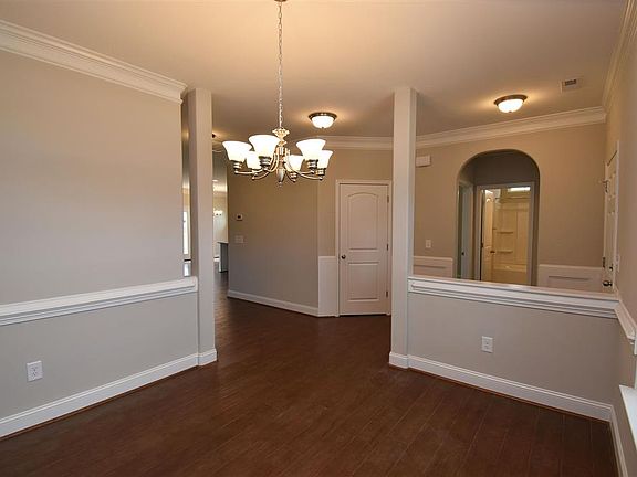 Dining room with chandelier