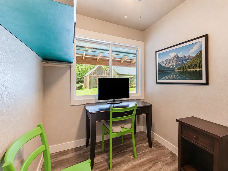 Office area off the kitchen.