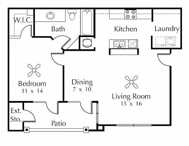 Floor plan 1B