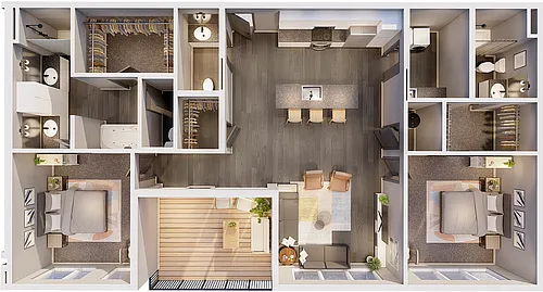 Floor plan South Bank-2B East