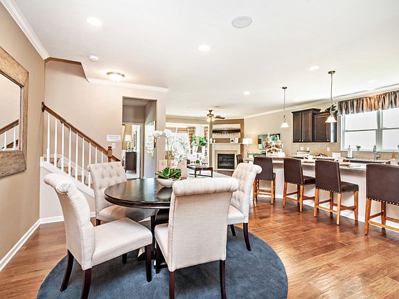 Open Concept Layout Featuring the Kitchen and Cafe Dining Area