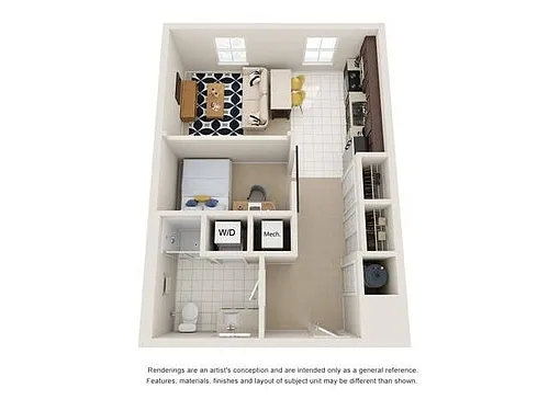 Floor plan 1BR/1BA - Junior