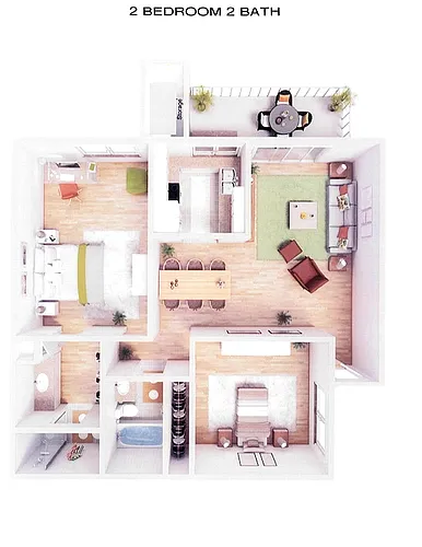 Floor plan 2 Bedroom