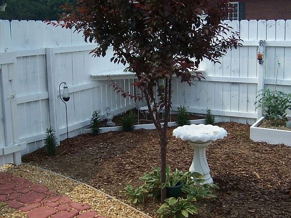 Enclosed private area with plants