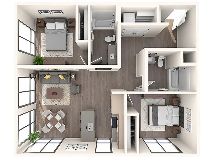 Floor plan 2x2D