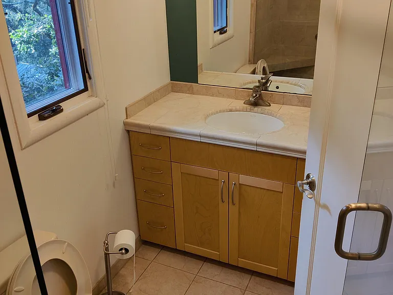 Upper floor bathroom - sink and toilet