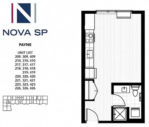 Floor plan Payne