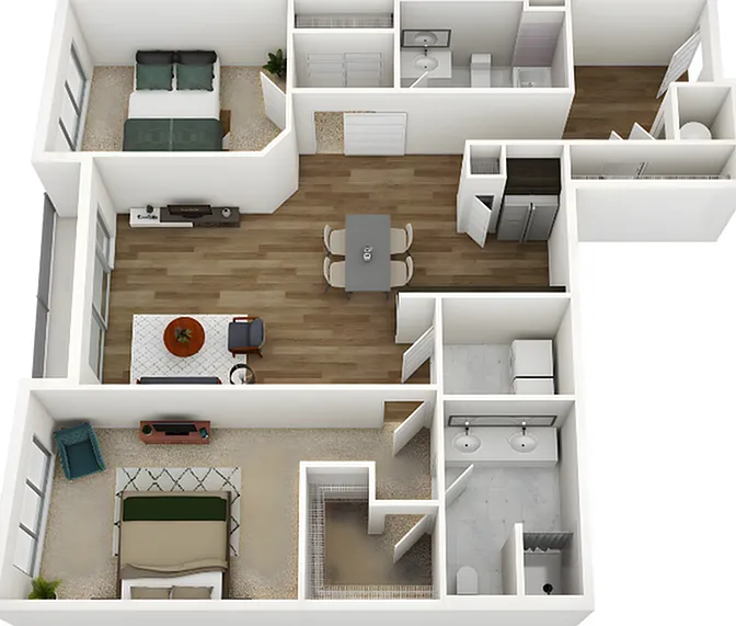 B1 2x2 1155 sq ft B1 2x2 1155 sq ft