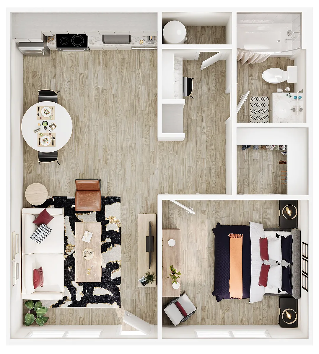 Floor plan 1 Bedroom