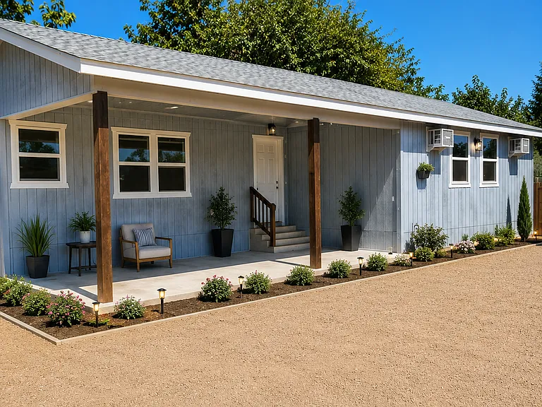 Front of the home digitally staged