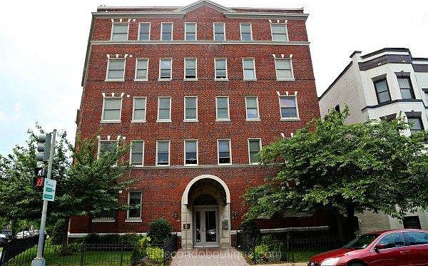 Front of the Columbia Station apartment building.