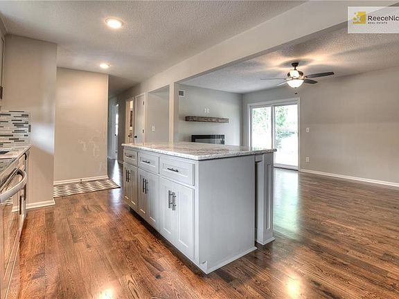 Center island with granite top