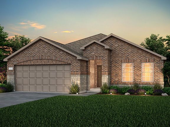 The Eastgate, a one-story home with 2 car garage, shown with Home Exterior LS201