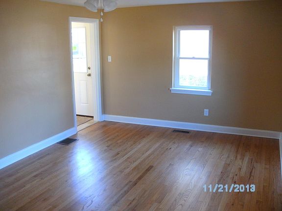 Good sized living room with new wood floor