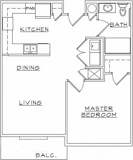Floor plan One Bedroom