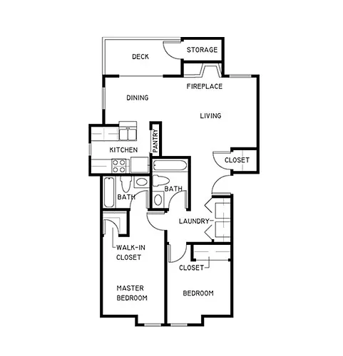 Floor plan 2X2 A
