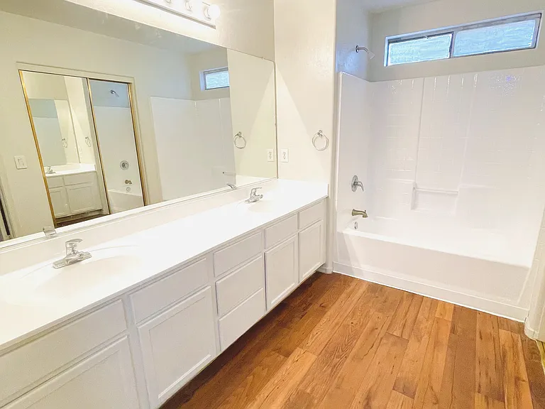Master bath with double vanities