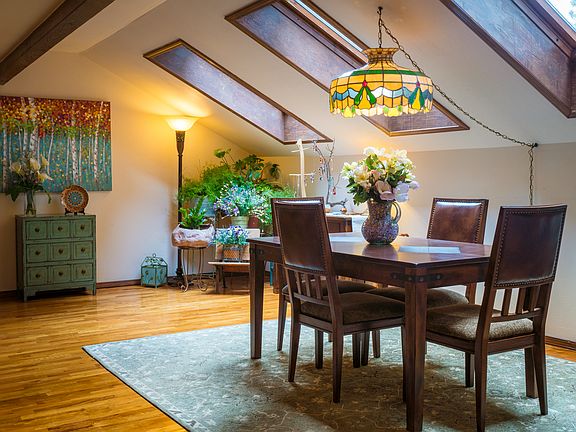 Spacious dining room.