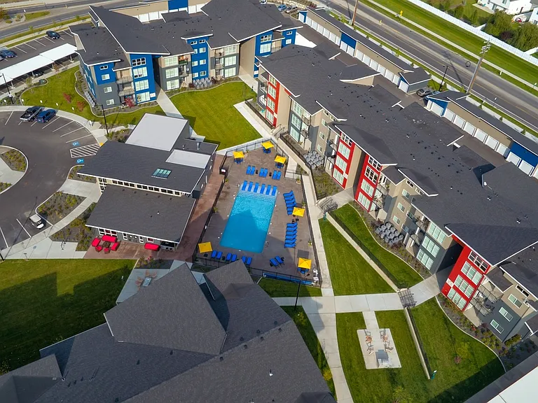Aerial of Clubhouse & Pool