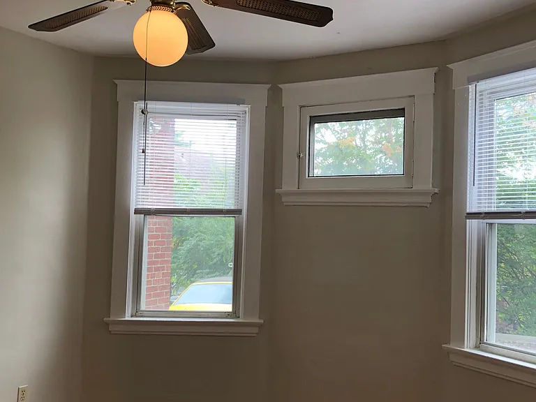 Ceiling fan in bedroom