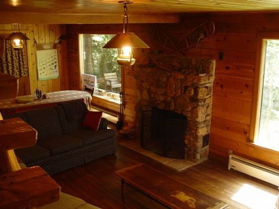 Large Stone Fireplace