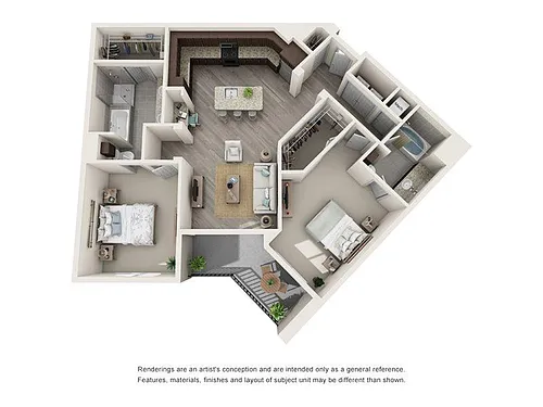 Floor plan Sheen 2x2