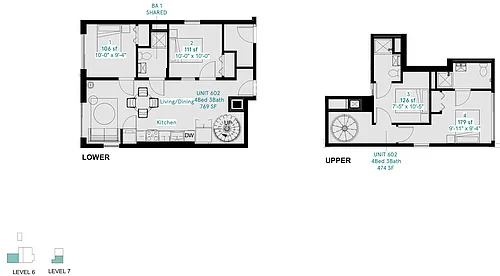 Floor plan 602 - Price per bed