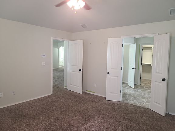 Master facing bathroom doors