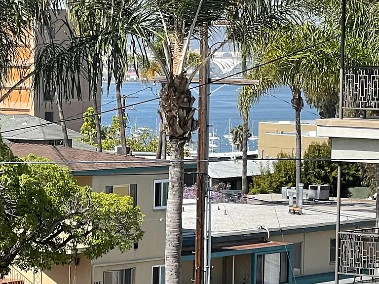 Peek view of San Diego Bay