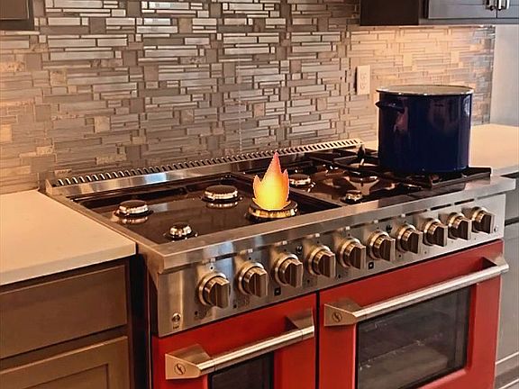 8 burner gas professional