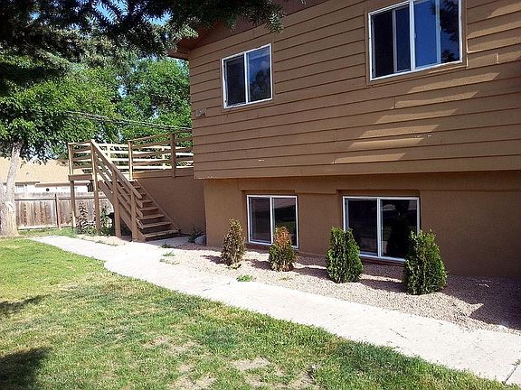 View from outside - large deck belongs to apartment