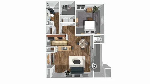 Floor plan 1x1a