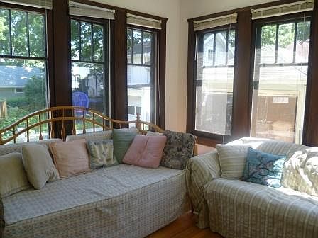 Back sun porch can serve as bedroom