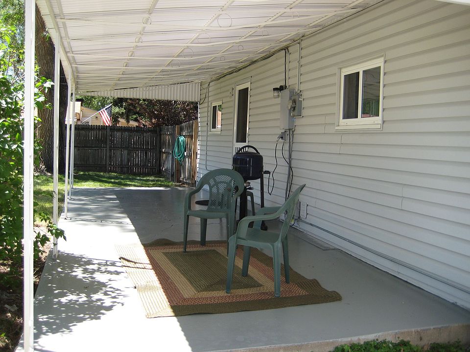 East-facing patio
