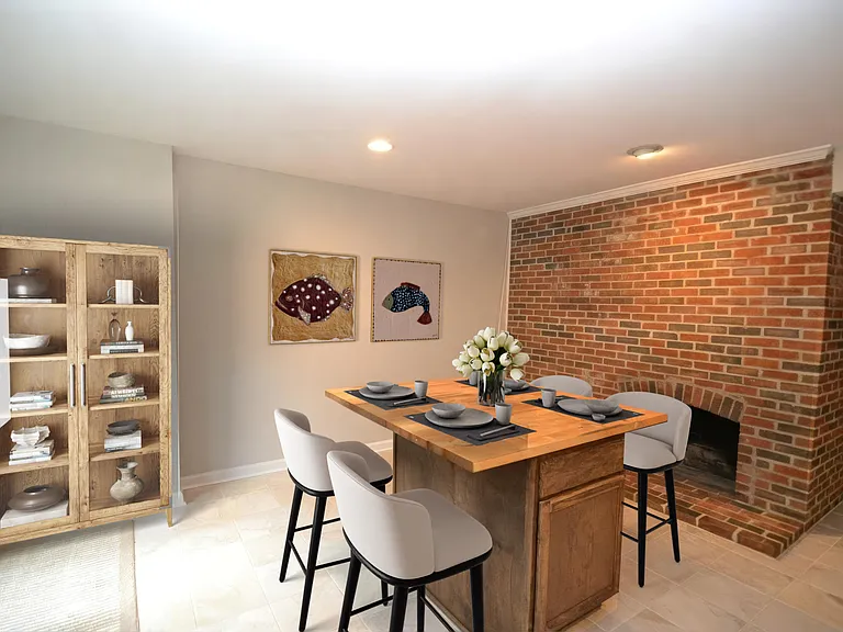 Eat In Kitchen with Fireplace