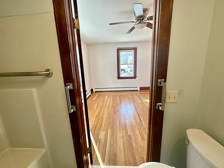 Bathroom to bedroom view