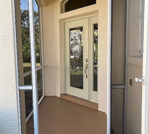 Freshly painted entryway