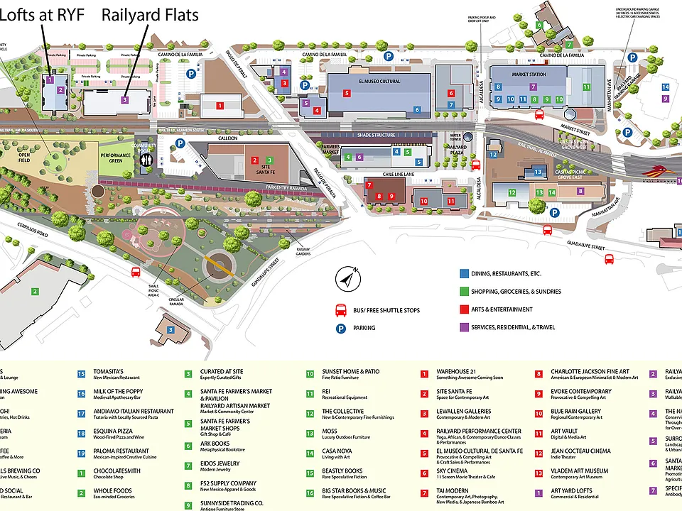 Railyard Flats is in the heart of the Railyard District: experience abundant restaurants, entertainment, and culture!
