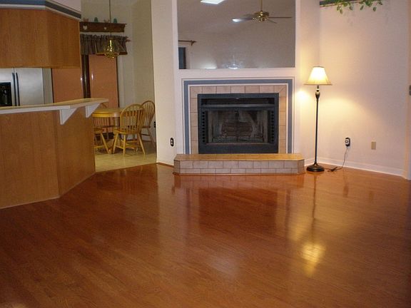 Family room with fire place