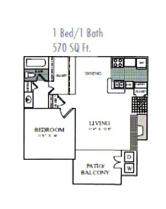 Floor plan 570 SqFt