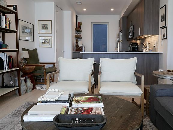 open living room concept into the kitchen