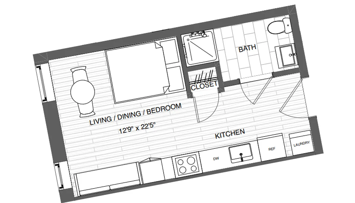 Floor plan Junior Studio