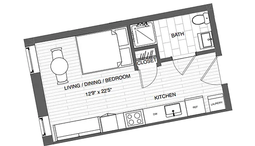 Floor plan Junior Studio