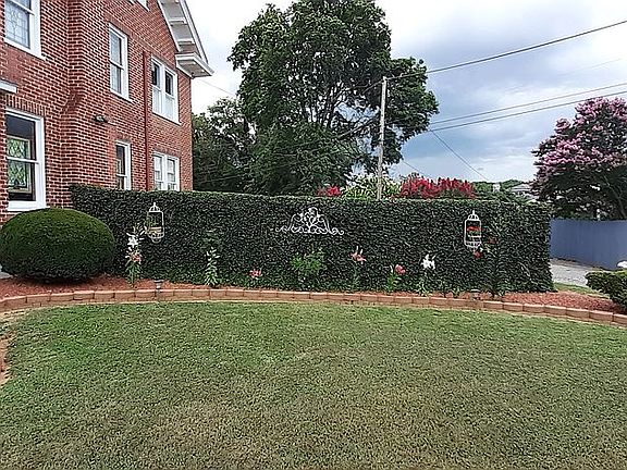 Landscaped front yard